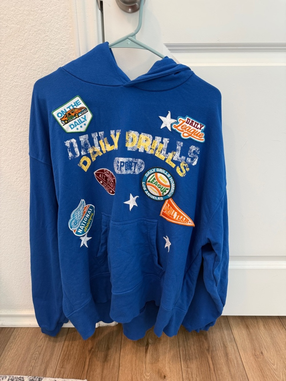 Daily Drills All Stars Patch Hoodie in Cobalt